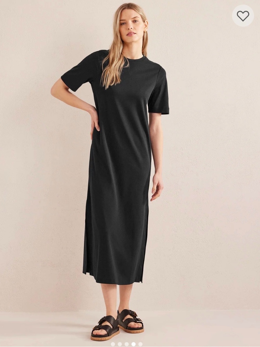 BODEN Navy Jersey Midi T-Shirt Dress size UK 10 US 6 Regular Small 100% Cotton - Picture 4 of 9